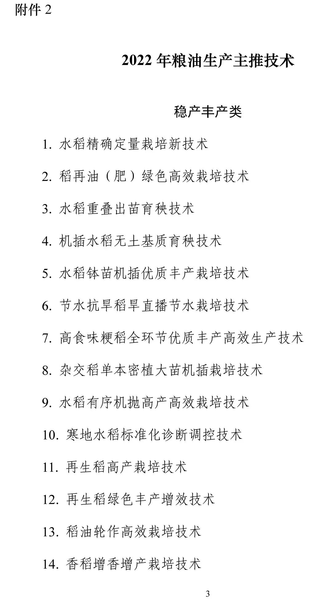 2022年糧油生產(chǎn)主導品種及2022年糧油生產(chǎn)主推技術